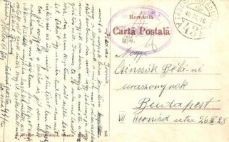 Maroshévíz, Toplita; Fűrészgyár, Tábori Postahivatal pecsétjével / saw mill, military stamp on the b...