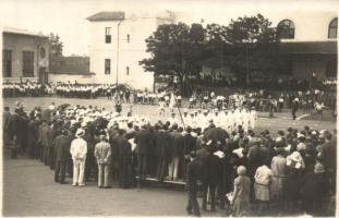 1933 Nagyenyed, Aiud; Tornaverseny, győztes csapat fogadása / gymnastics championship, photo