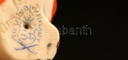 Herendi kínai figura (fogpálcikatartó) , kézzel festett, apró lepattanással, m:3,5 cm