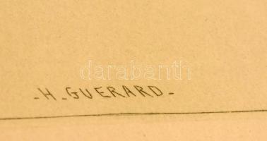 Henri-Charles Guérard(1846-1897): Asztali kínáló. Rézkarc, papír, jelzett a karcon, 31x21 cm