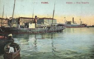 Fiume, Rieka; Riva szapáry / port, ships