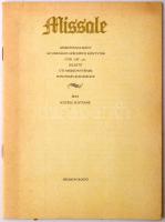 Missale. Az Országos Széchenyi Könyvtár Cod. Lat. 221. jelzetű úti misekönyvének hasonmása. Soltész ...