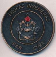 Kuba DN Műszaki Alakulatok - Kuba Br emlékérem (50mm) T:2 Cuba ND Engineer Troops - Cuba Br commemorative medal (50mm) C:XF