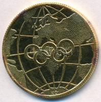 Csúcs Viktória (1934-1993) 1972. "München Olimpia" aranyozott fém emlékérem T:2