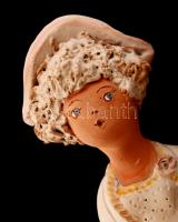 Győrbíró Enikő (1932-1999):  Menyasszony. Festett kerámia, jelzett, hibátlan, m:19 cm