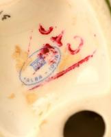 Alba harmonikázó kisfiú, kézzel festett, jelzett, hibátlan, m:13 cm