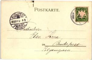 1898 München, Isarthor, Velten's Künstlerpostkarte No. 85. litho s: Kley