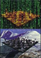 13 db MODERN sakk motívumlap a Chess-Press Sakk Központ kiadásában, használatlan kiváló minőségben / 13 modern Chess motive cards, unused, excellent quality