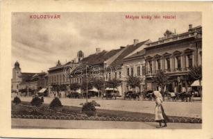 Kolozsvár, Cluj; Mátyás király tér / square