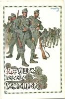 34-es Vilmos Bakák Vasdandár, Gimes Lajos főhadnagy alkotása / Hungarian infrantry unit, WWI military, s: Gimes Lajos