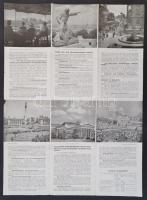 cca 1938 Budapest a Duna királynője, és Magyarországról szóló 2 db képes nyomtatvány, térképpel, ném...
