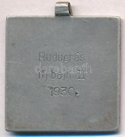 1930. "A Magyar Athletikai Szövetség" ezüstözött fém díjérem füllel, hátoldalon gravírozva...