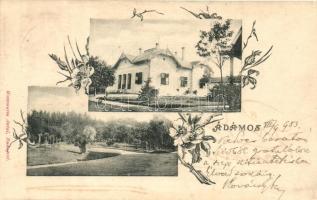 Ádámos, Adamus; Kovács nyaraló, park / villa, park, floral (r)