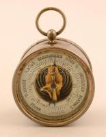 Aneroid barometer, akasztható, működik, jelzett, 9×6 cm