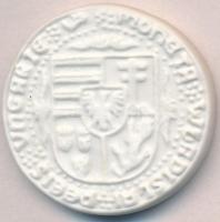 1999. "Szent László" bisquit porcelán jubileumi emlékérem, eredeti dobozában (41mm) T:1