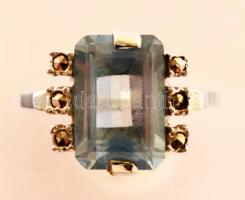 Ezüst(Ag) gyűrű  féldrágakővel, jelzett, méret: 51, bruttó: 3,9 g / Silver ring