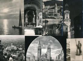 86 db MODERN magyar fekete-fehér városképes lap / 86 modern Hungarian black and white town-view postcards