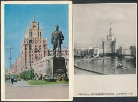 40 db MODERN szovjet városképes lap az 50-es évektől, több díjjegyes lap / 40 modern Soviet town-vie...