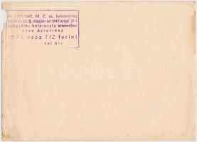 Belegrád 1945. "Belegrádi Keményítő- és Szeszgyár Népszövetkezet" üzletrész-jegy 100P-ről ...