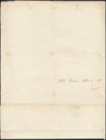 1852 3kr szignettás irat Szekszárdról, viaszbélyegzéssel hozzáerősített nyugtával