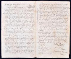 1848 1G szignettás kézzel írt irat Dévényből