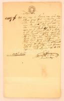 1856 8G szignettás kézzel írt irat Szekszárdról