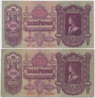 1930. 100P (2x) sorszámkövetők + 1930. 100P csillagos sorszám T:I,III