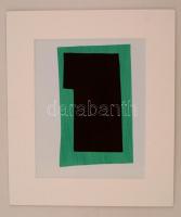 Henri Matisse (1869-1954): Fekete, zöld. Szitanyomat, papír, jelzés nélkül, körbevágva, paszpartuban, 34×27 cm