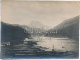 cca 1910-1920 Gyilkos-tó, Erdély, hátoldalon feliratozott fotó, 12x16 cm