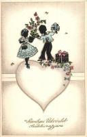 20 db RÉGI motívumlap, Pittius művészlapok, vegyes minőség / 20 old Pittius art postcards, mixed qua...