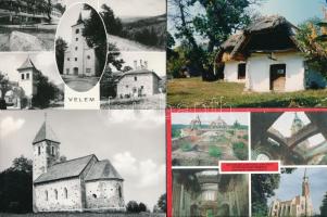 65 db MODERN főként használatlan magyar városképes lap; Vas megye / 65 modern mostly unused Hungarian town-view postcard