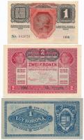 1916. 1K "Deutschösterreich" felülbélyegzéssel + 1917. 2K "Deutschösterreich" fe...