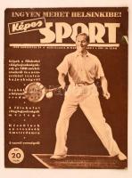 1939 A Képes Sport I. évfolyamának 14. száma, címlapon Gottfried von Cramm teniszbajnokkal
