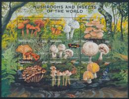 Fungi and insects 2 mini sheets Gombák és rovarok 2 db kisív