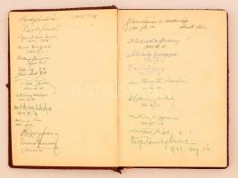 cca 1940 Aranyozott egészbőr kötésű emlékkönyv, néhány lapon névbeírásokkal. A bőr nagyon szép állap...