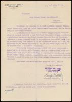 1942-43 Gróf Sztáray Mihály sárközi uradalmának levelezése Katanics Antal út- és hídépítő mérnökkel, a budapest-szeged-beograd útvonal építésvezetőjével, és e kapcsán Nagy Elemér fakitermelő cégével, honvédségi érdekeltségű út építésével kapcsolatban, 3 db, Katanics Antal, és az uradalom számtartójának aláírásaival.