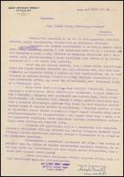 1942-43 Gróf Sztáray Mihály sárközi uradalmának levelezése Katanics Antal út- és hídépítő mérnökkel,...