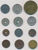 12db-os vegyes külföldi fémpénz tétel, érdekesebb darabokkal, közte Dánia, Japán, Német 3. Birodalom...