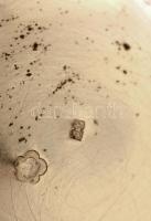 Ezüst (Ag.) só-bors tartó, jelzett, mesterjeggyel, üvegbetét nélkül, 6×8 cm, nettó:27 g