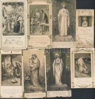 cca 1900-20 Vegyes, Max Hirmer szecessziós szentkép tétel, 20 db, 11x6 cm. és 8x4 cm. közötti méretb...