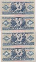 1975. 20Ft (4x) sorszámkövetők T:I-,II