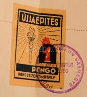 1940 Budapest, Rákosszentmihály. Községi bizonyítvány politikai magatartás igazolására. Okmány-  és ...