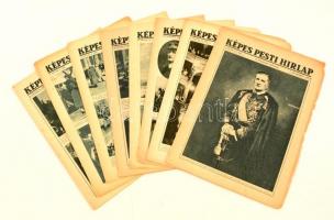1929-1939 Képes Pesti Hírlap, 10 db, a címlapokon Horthy Miklós kormányzó fotóival, különféle állapotban.