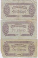 1944. 1P-100P (10x) "A Vörös Hadsereg Parancsoksága" T:III,III-