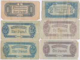 1944. 1P-100P (10x) "A Vörös Hadsereg Parancsoksága" T:III,III-