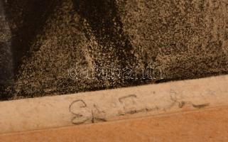 Ék Sándor (1902-1975): Lenin. Rézkarc, papír, jelzett, paszpartuban, 40x29 cm