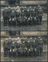 cca 1914-1937 Vegyes katonai fotó tétel(5 db), csoportképek, műtermi fotók, szabadságolási igazolván...