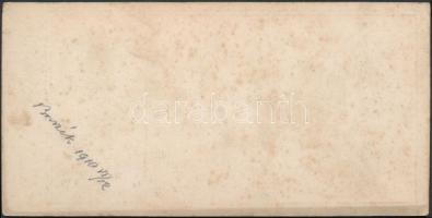 1910 Borszék, Borsec Főtér. Keményhátú kabinetfotó, hátoldalán feliratozva, 8×16.5 cm