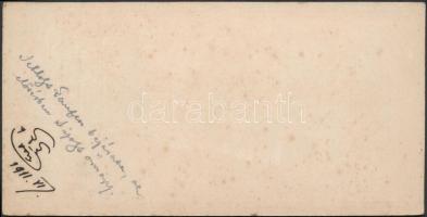 1911 Schloss Laufen bejárata, az előtérben Siposs őrnagy. Keményhátú kabinetfotó, hátoldalán felirat...