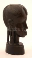 Afrikai faragott női fej, jelzés nélkül, m:19 cm